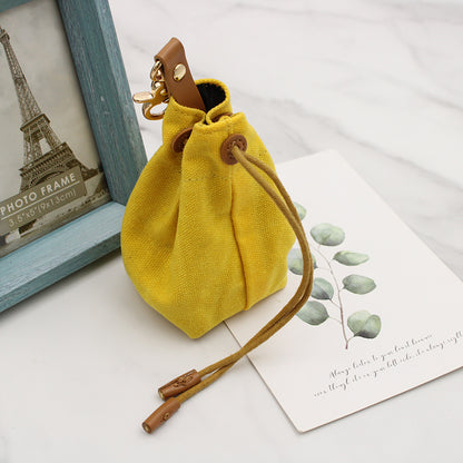 Waxed Canvas Treat Bag - Yellow