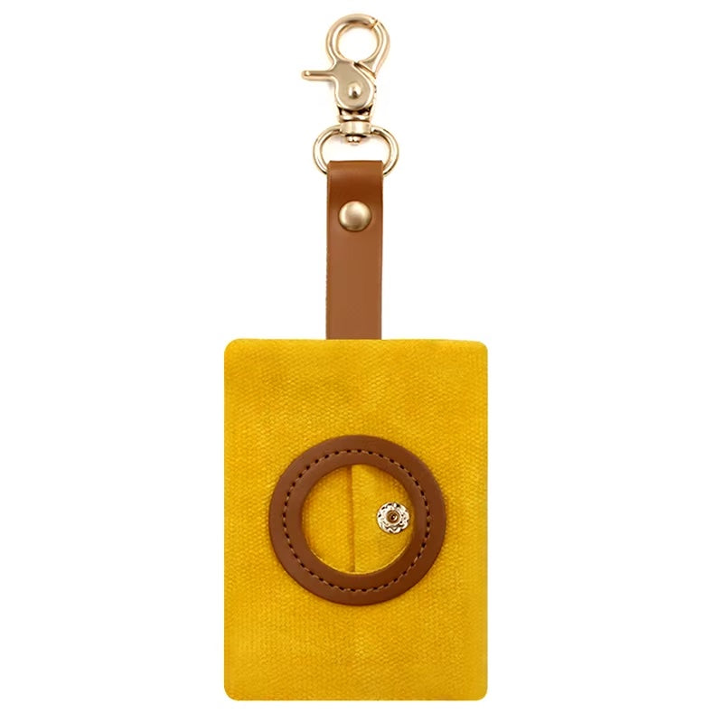 Yellow Canvas Poop Bag Holder | Yellow Poop Bag | The Dapper Dog Club